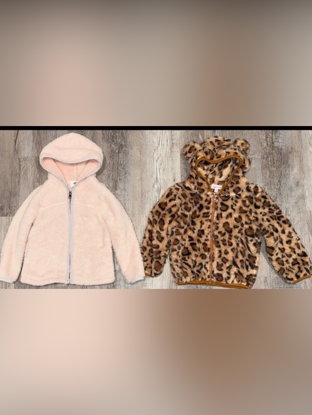 2 Toddler Girls fleece Hooded Jackets Size 4T